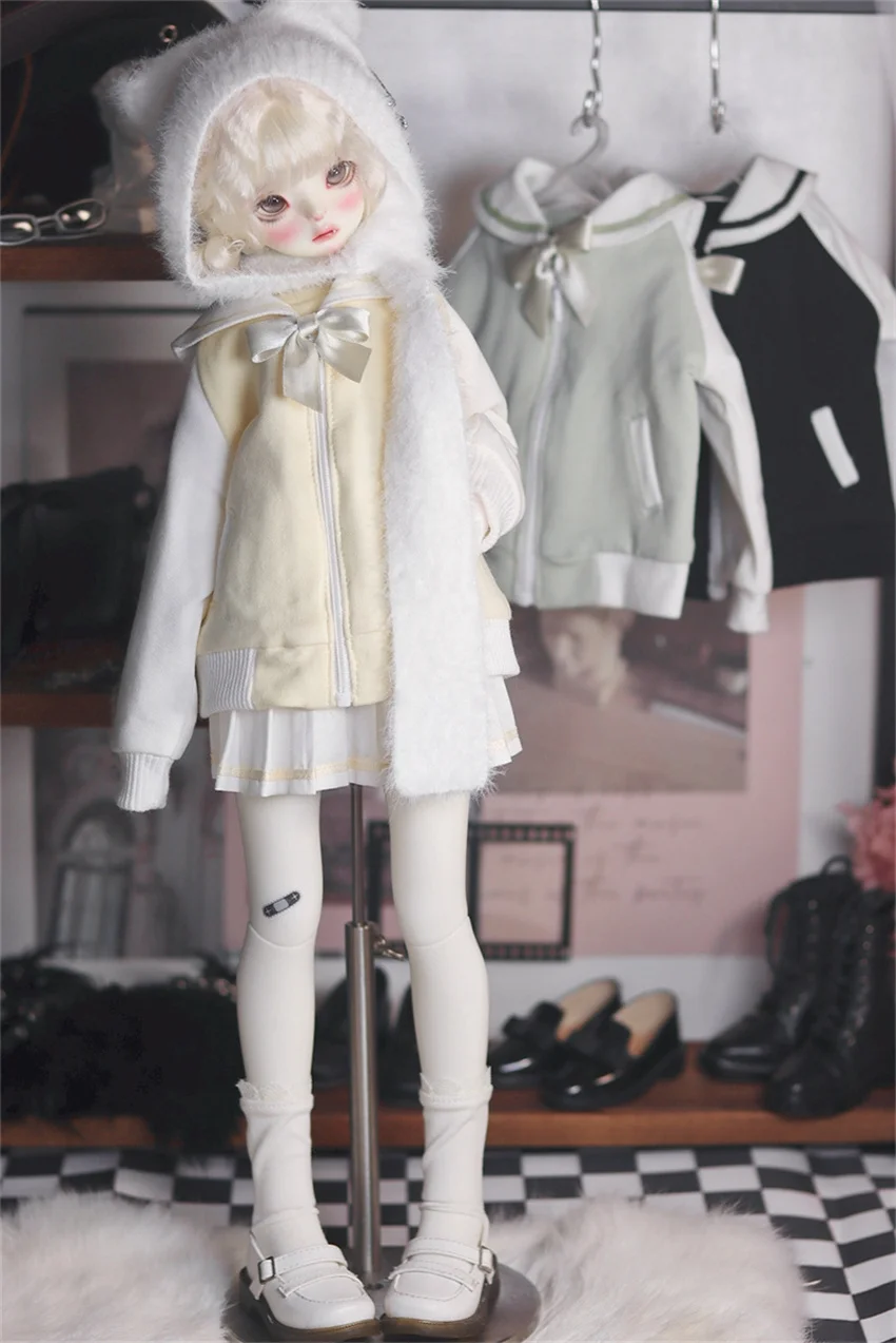 BJD/SD Doll Clothes 1/3 1/4 1/6 Girls Collar Sailor Sets Black Yellow Coats Dress Skirt Multi-color Doll Accessories (No Dolls)