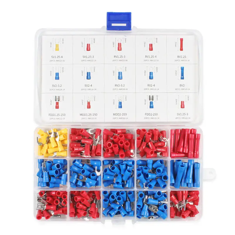 Ensemble d'outils de sertissage de fil SN-02C, connecteurs électriques de fil isolé, bout à sertir, anneau, pelle, bornes, Kit d'assortiment de cosses de câble