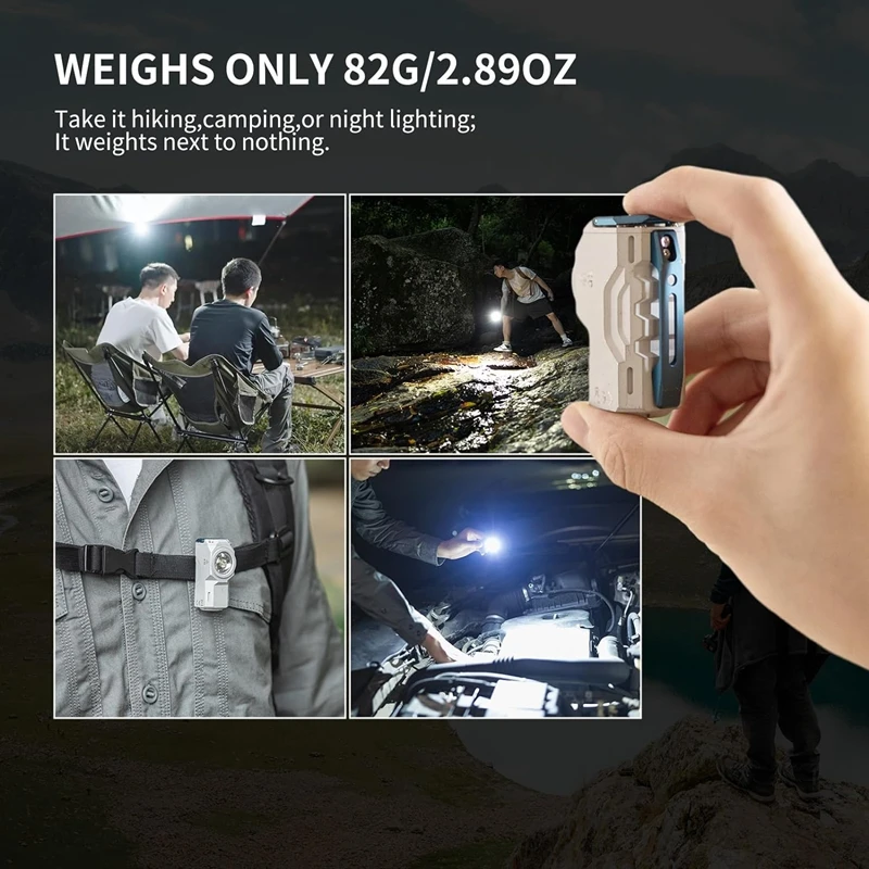 WUBEN X0 Rechargeable Mini EDC Flashlight 1100Lumens Waterproof Portable Pocket LED Torch With Magnetic Tail For Outdoor Camping