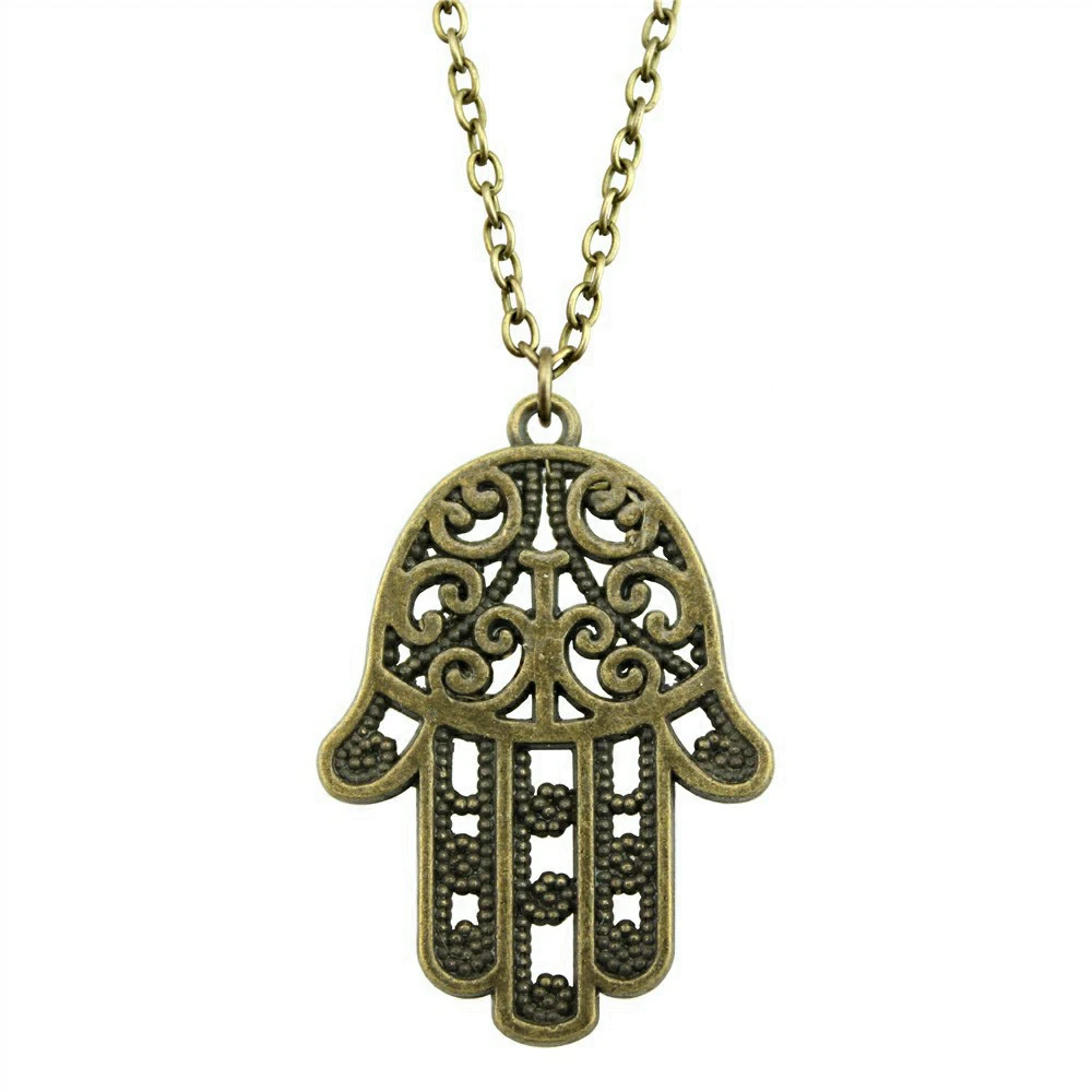 Neck Pendants Christmas Decorations Necklace 45Cm Or 70Cm Long Chain Anime Necklace Hand Of Fatima Eye Of Horus