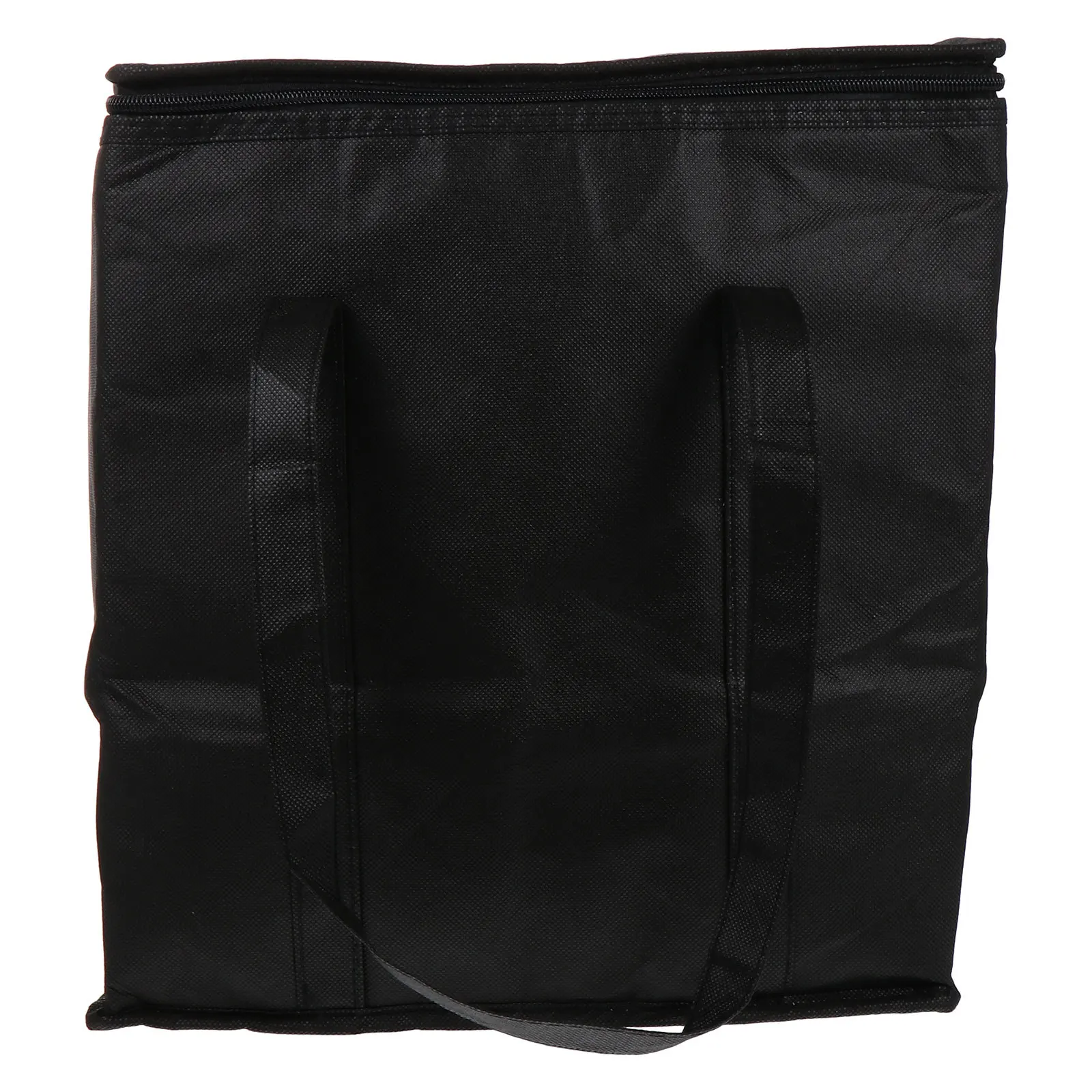 1 قطعة حقيبة حرارية سوداء نسيج ناعم ملمس مريح Handfeel متعدد الأغراض معزول برودة نزهة الغداء حمل سهلة التنظيف