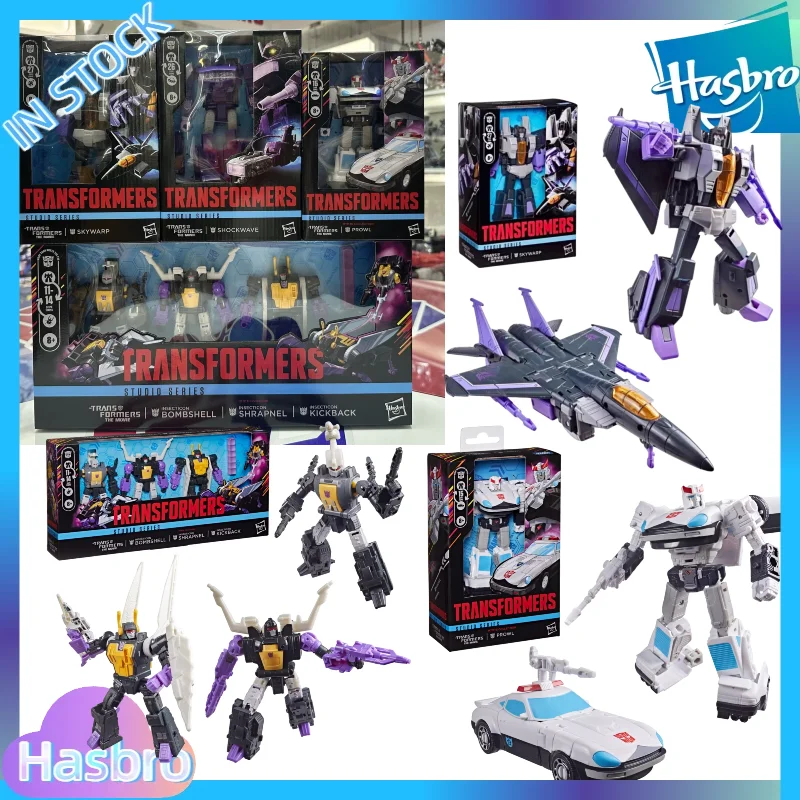 【EN STOCK】Juguetes de transformación Hasbro Studio Series SS86 Movie Voyager Class Skywarp Shockwave Deluxe Class Prowl Insecticons