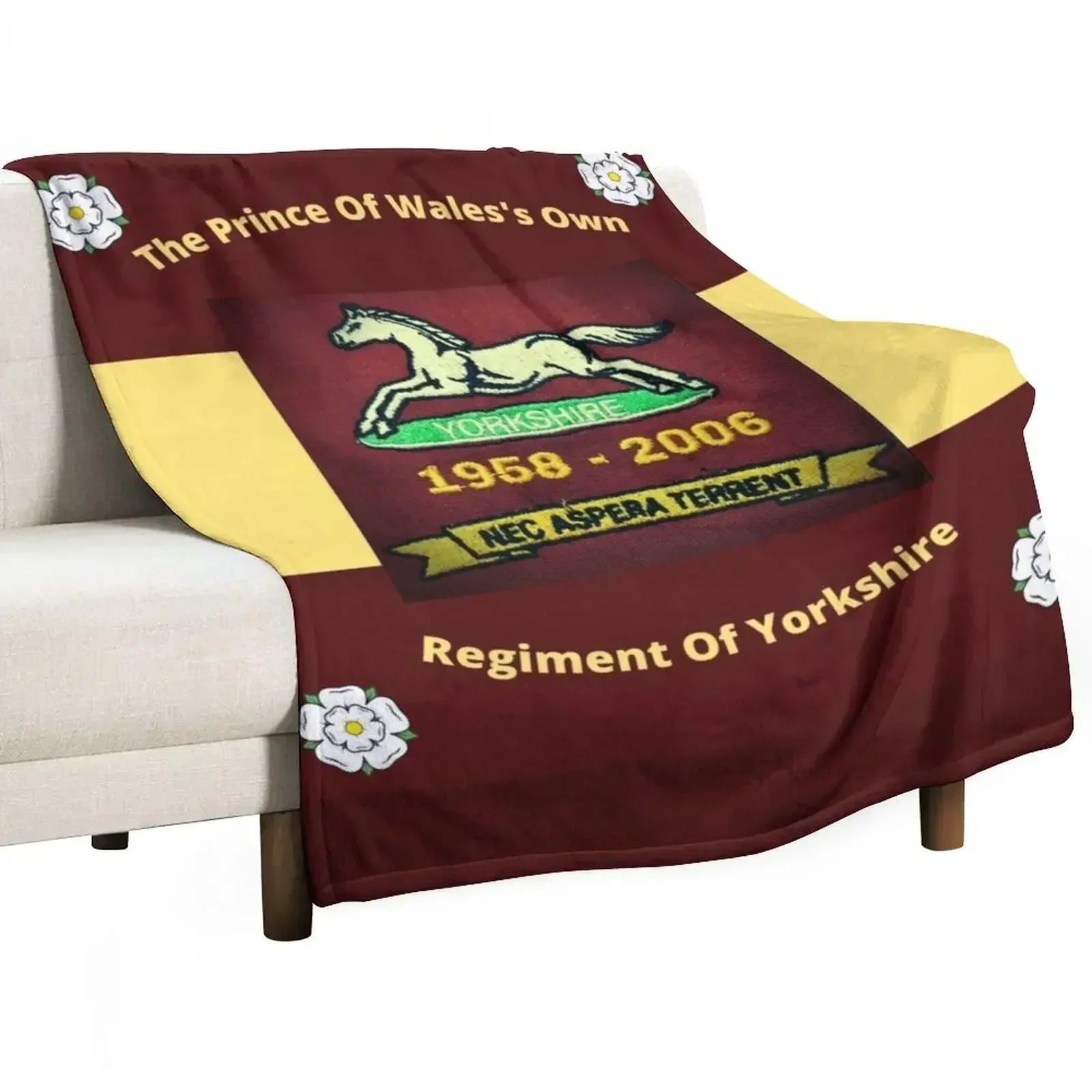 Remembering The Prince Of Wales's Own Regiment Of Yorkshire Throw Blanket christmas gifts Sofa Flannels Blankets