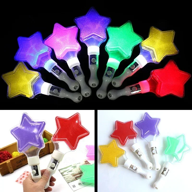 12pcs Event  Star Flashing Stick Glowing Wand Concert Evening Party Cheering Props Birthday Glow Party Supplies view 2