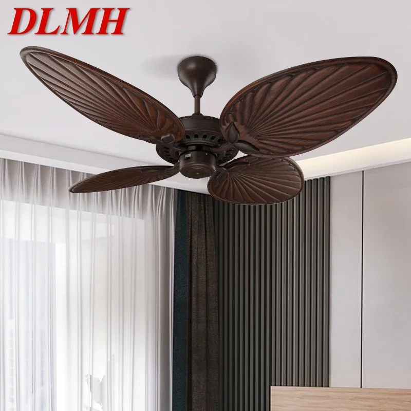 

DLMH Nordic Without lights Ceiling Fan Retro Living Room Bedroom Study Cafe Hotel