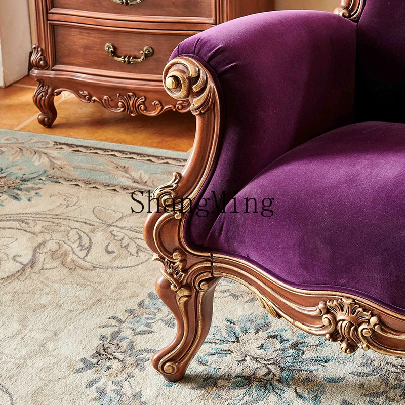 ZYY المنزلية عالية القيمة الخشب الصلب الترفيه غرفة المعيشة غرفة نوم الرجعية كرسي واحد كرسي شرفة النسيج