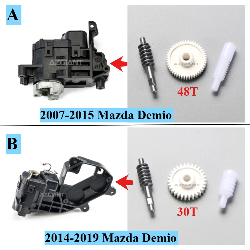 For Mazda Demio 2007-2019 AZGIANT Car Parts Automatic folding Rear View Side mirror Actuator Module&gear Assembly Replacement