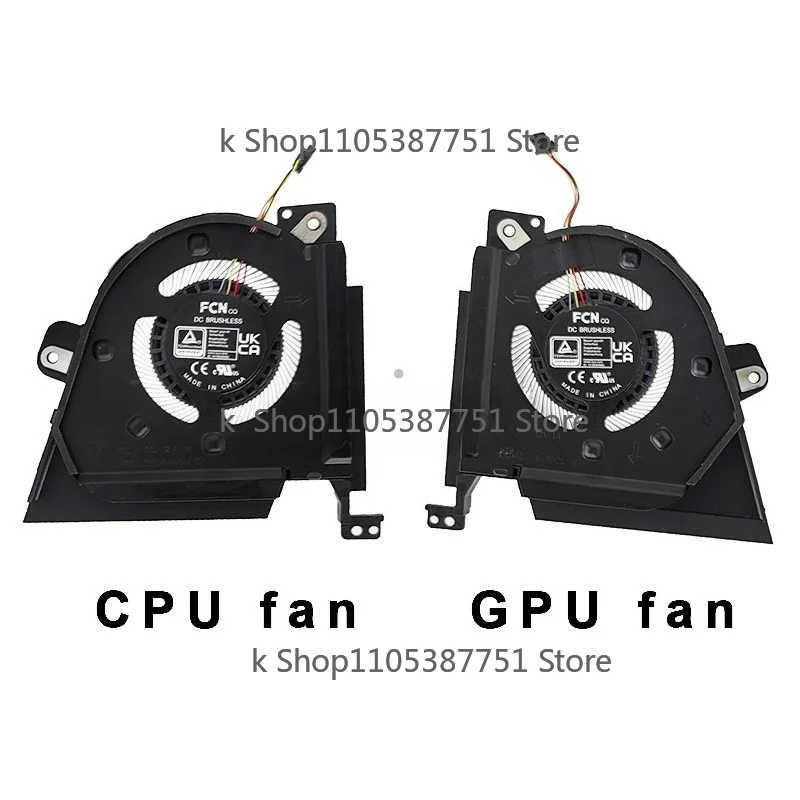 

k+Laptop CPU GPU Cooling Fan Cooler for ASUS ROG Zephyrus Duo 16 GX650 GX650R GX650P DC12V 13NR0BI0P05011 13NR0BI0P04011
