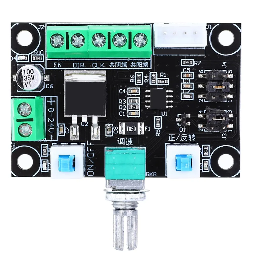 2pcs PWM Control Stepper Motor Driver High Middle Low Frequency Board Module Stepper Motor Controller DC 8V-24V