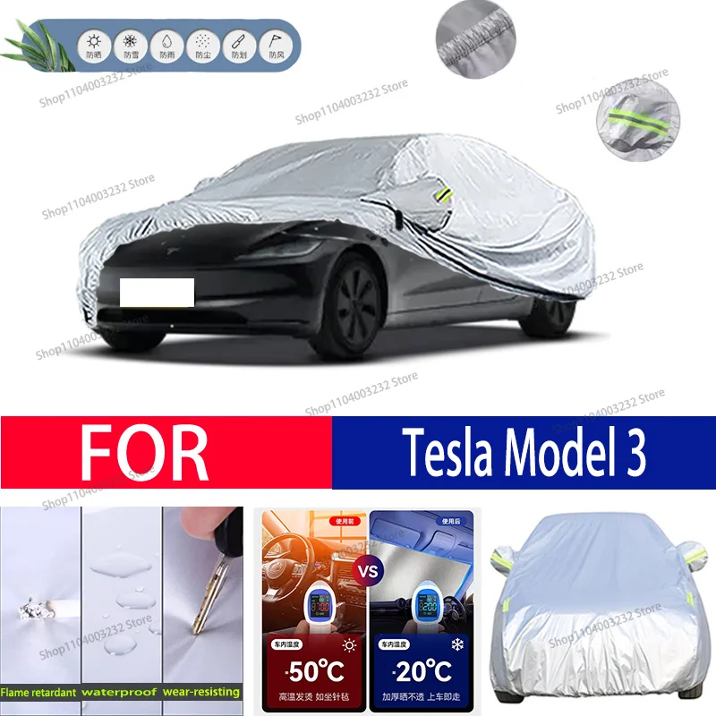 

For Tesla Model 3 Car clothing sun protection snow prevention antifreeze car protective cover auto cover