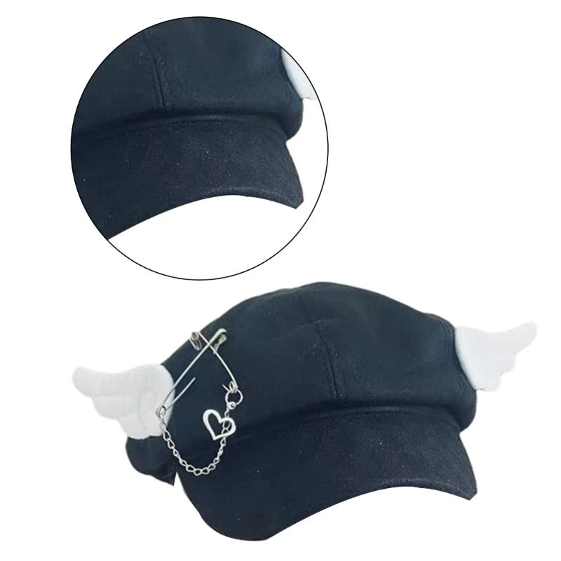 400A Girls Painter Hat Short Brim Hat French for Dating Photography Subculture Y2K Headwear Painter Hat