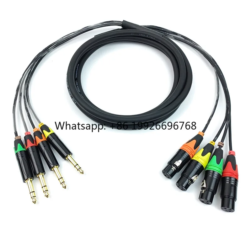

Multicore Lighting Sound Signal Cable with 1/4inch XLR Connector Combo Audio for Mixer Console Audio & Video Cables