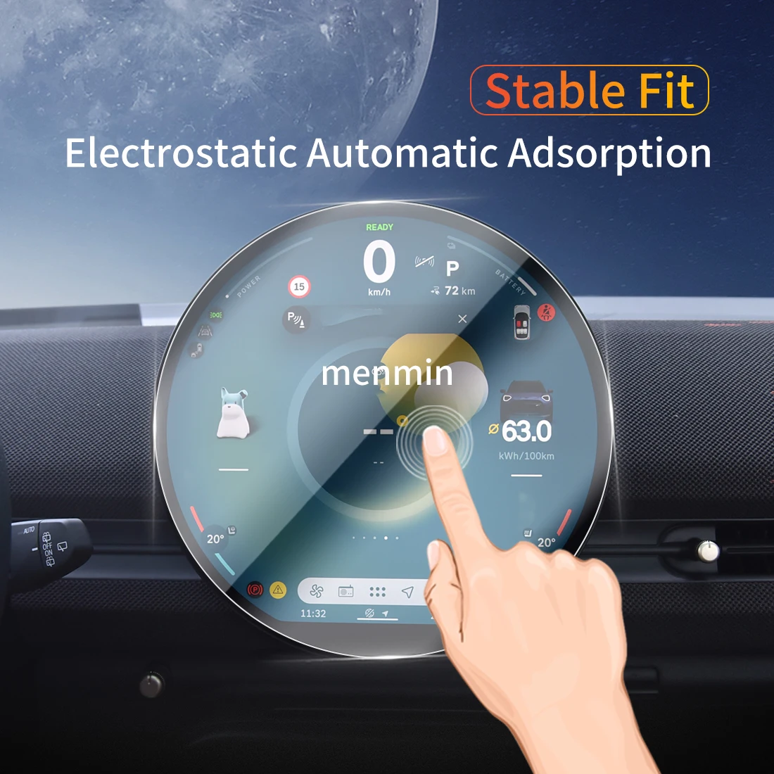 Car Stickers Carplay Digital DisplayScreen Protector Tempered Glass Protective Film Auto Vehicle Accessories For MINI ACEMAN2024