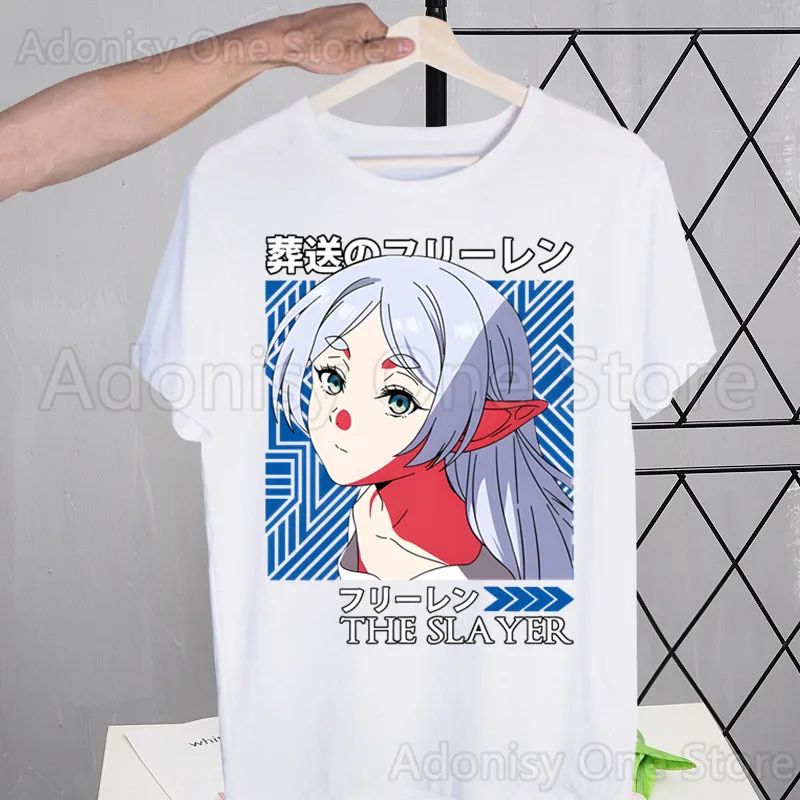 Frieren Harajuku Men's tshirt Printed Unisex Short Sleeve t shirt Casual T-shirt Male Streetwear Tops image 4
