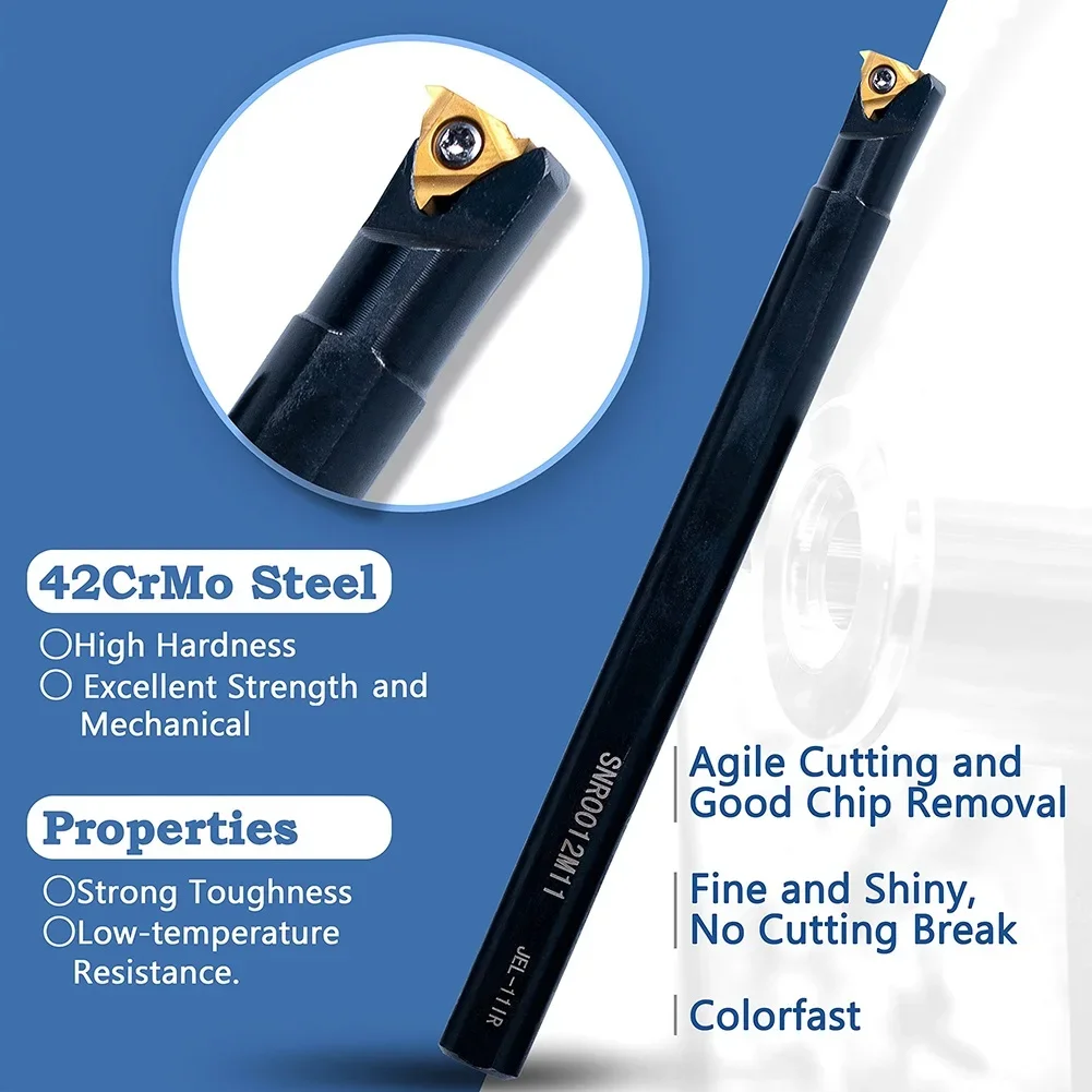 Lathe Threading Tool 1 2 12mm CNC Tool Bit Set Machining Convenience Shock-Proof Design 42CrMo Steel Construction