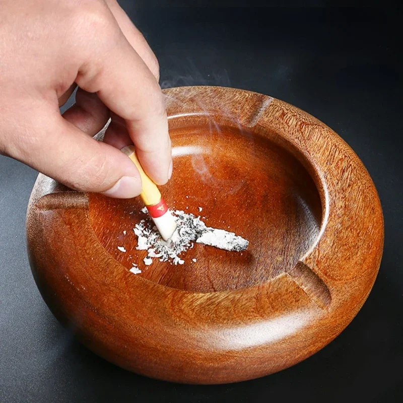 Retro Ebony Portable Ashtray, Outdoor Cigar Ashtray, Wooden Gift, Hotel, Internet Cafe, Restaurant, Home Use