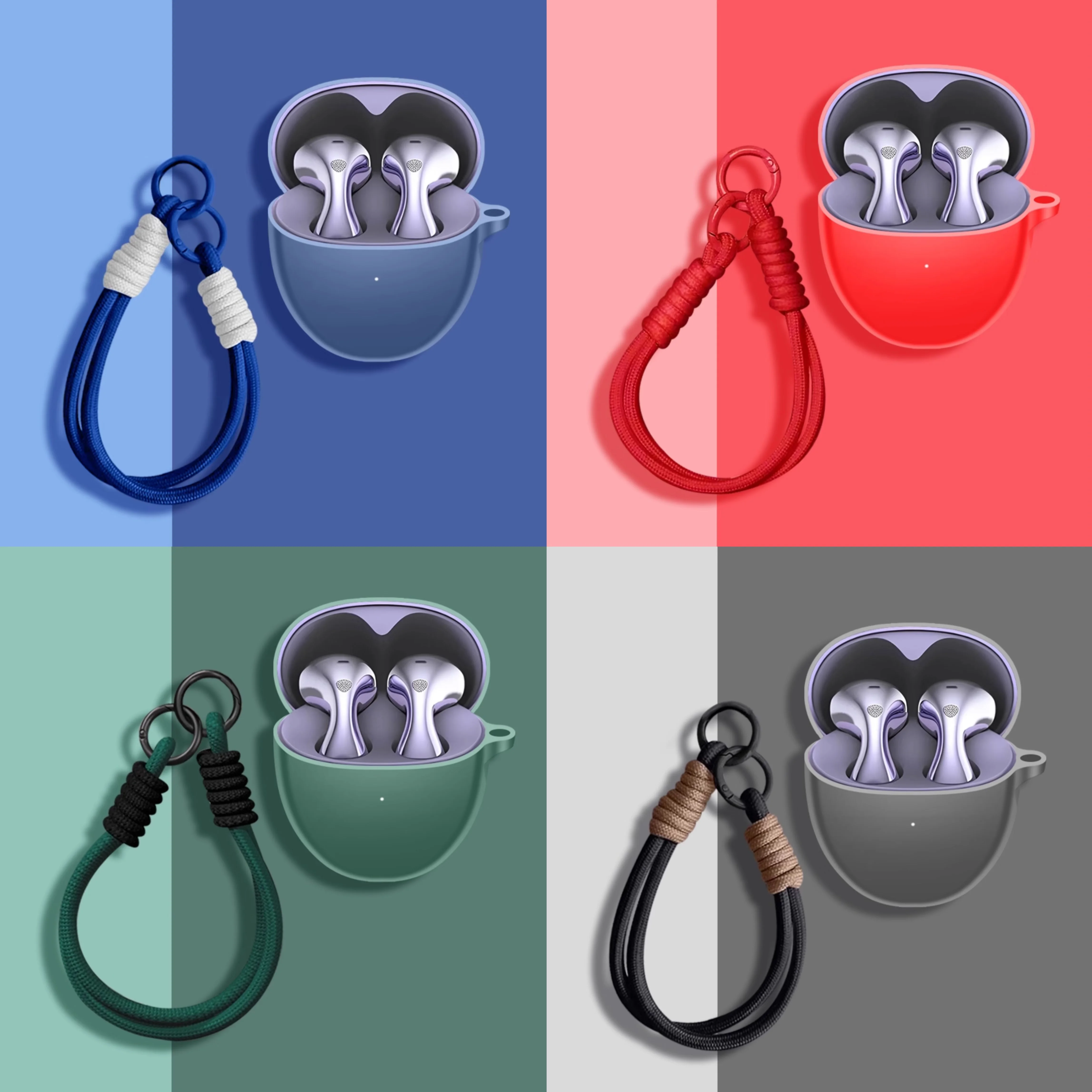 New Silicone Protective Case For Huawei Freebuds 6 Wireless Bluetooth Earphone Shell Sleeve For Freebuds 5 6 Cover With Hook