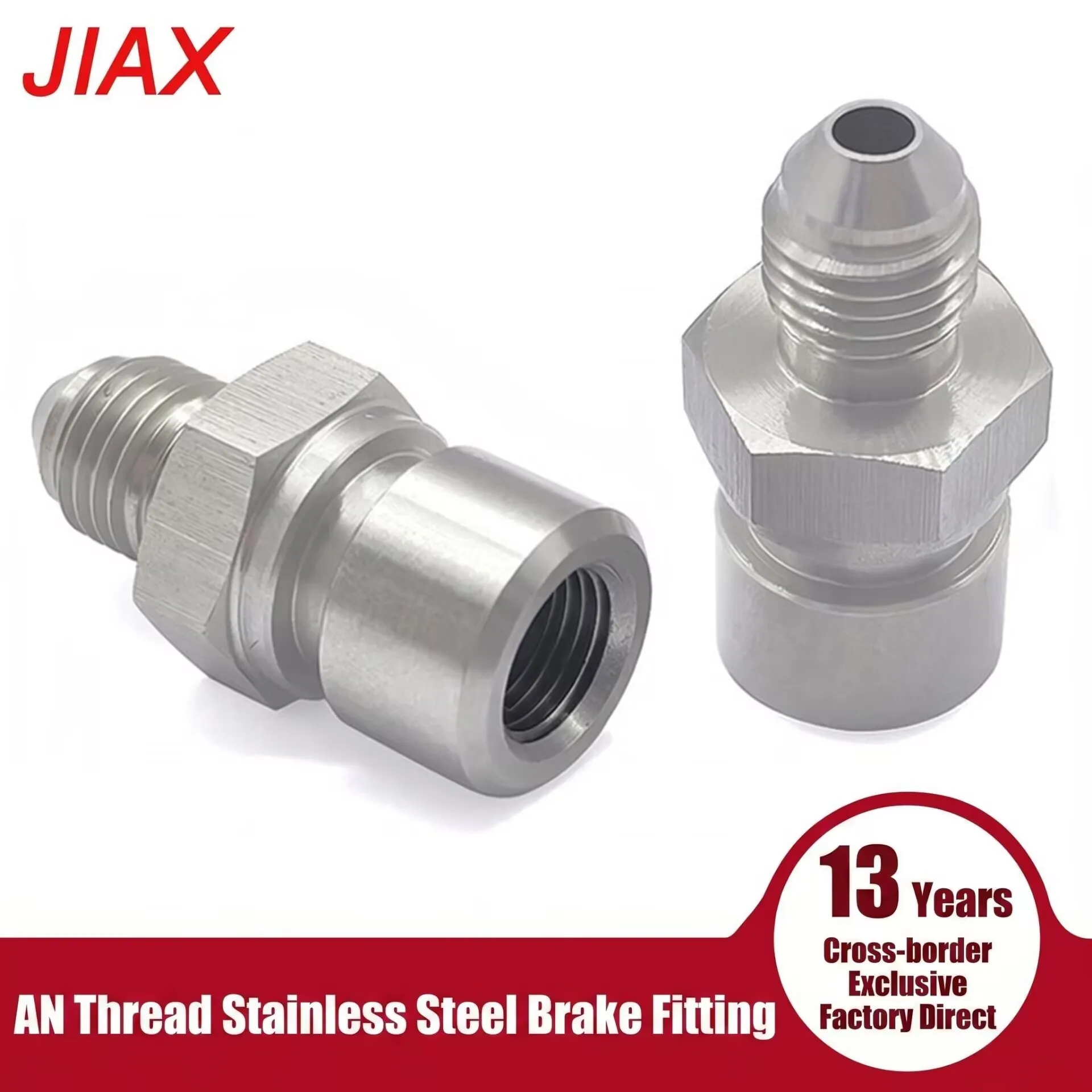 

Automotive-Grade Stainless Steel Fitting – 4AN/3AN Male to 3/8-24 and M10 Metric Inverted Flare Female Brake Line Adapter