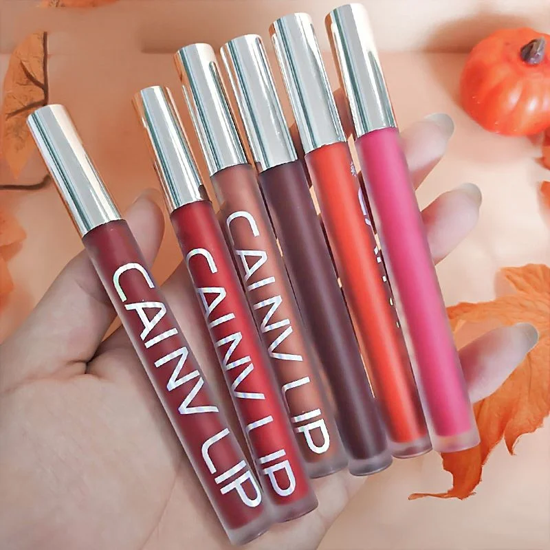 Velvet Lip Glaze LongLasting Dark Red Matte Lip Gloss Waterproof Liquid Lipstick Natural Makeup Sexy for Women Lip Tint 18 Color