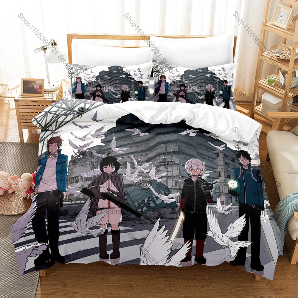 Cool Sci-fi Anime World Trigger 3PCS Bedding Set Cozy Microfiber Bedding Kit All Season Daily Bedroom Use