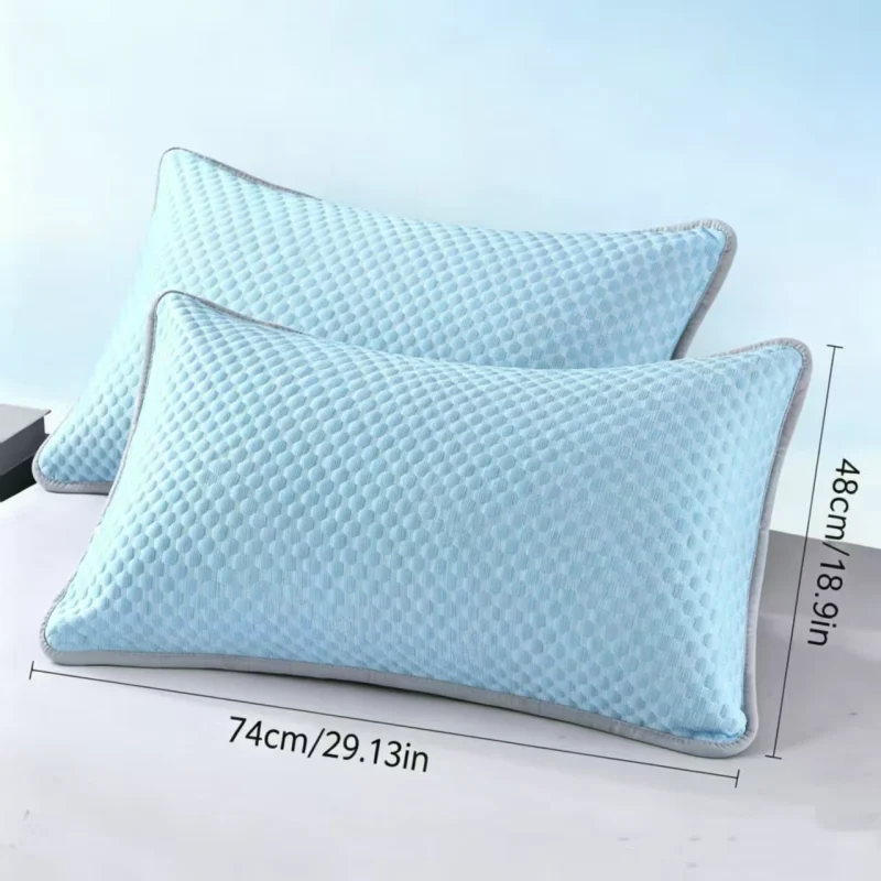 1PC-Summer Cool Bean Pillowcase - Breathable Air Conditioning Pillow Cover for Hot Sleepers No Insert Included 48 X 74cm