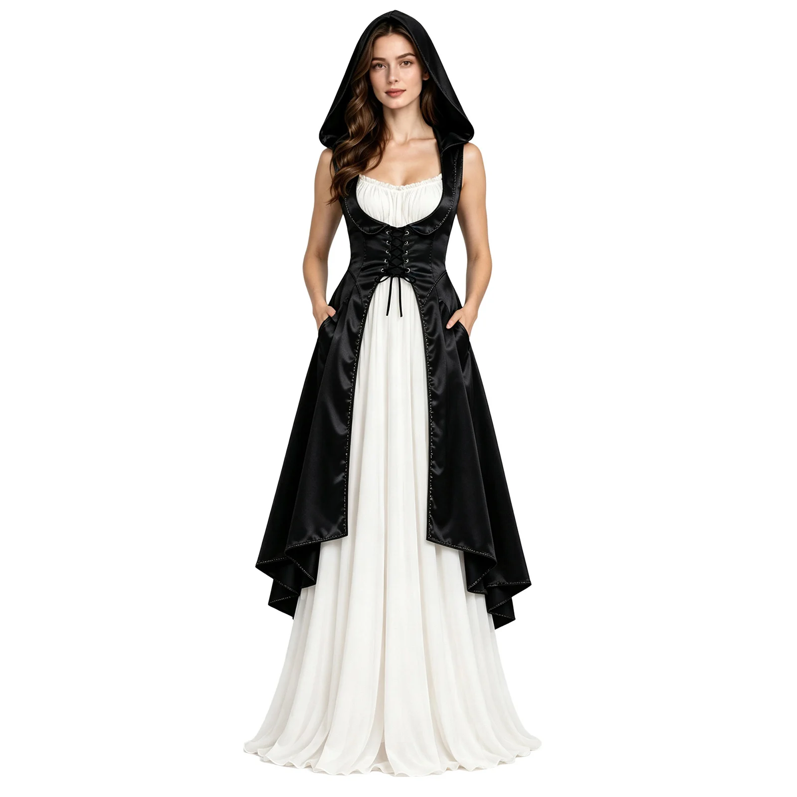 Robe Vampire Médiévale Fendue – photo 10