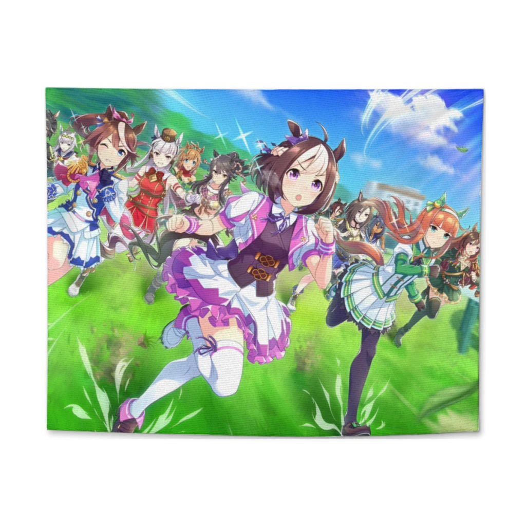 Uma Musume Pretty Derby Tapestry Room Decor Aesthetic Meme Tapestries Home Banners