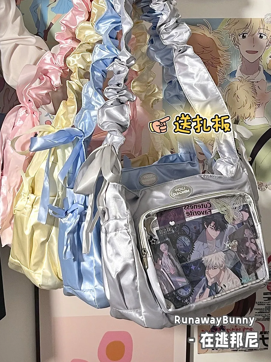 Versatile Small Food Transparent Zagu Lta Bag Female Student Loading Book Class Sweet Bow Shoulder Crossbody Baby Bags Women