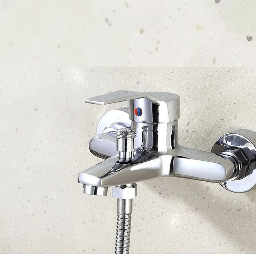 Concealed Three Way Bathtub Faucet Wall Mounted Mixer Tap Modern Bathroom Hot Cold Water Control Valve Shower Hardware