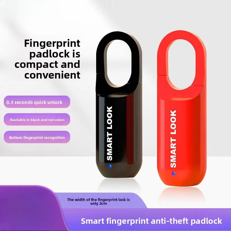 

Навесной замок с отпечатком пальца для багажа, мебельный замок, зарядка через USB, длительный режим ожидания, ящик с паролем, замок для рюкзака, умный замок