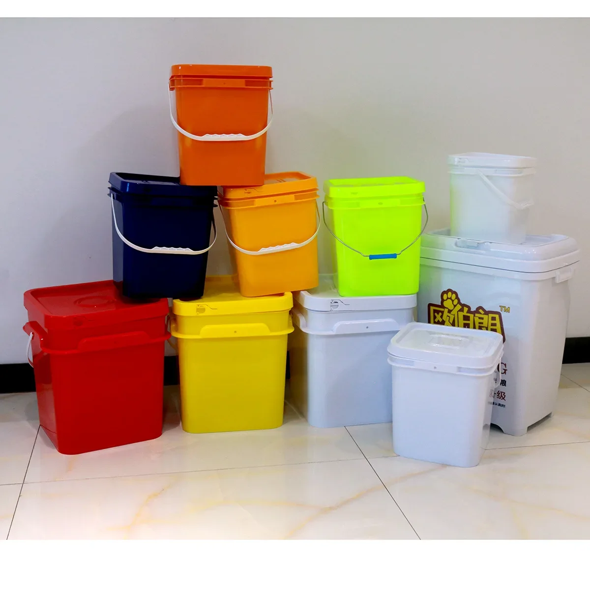 cat litter, dog food bucket, pet feed, stored grain storage, moisture-proof and easy-to-open lid, food-grade plastic bucket