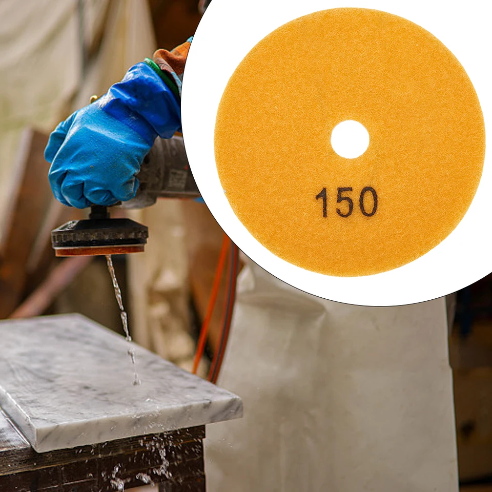 Granit Marmor Polierpads Diamant-Polierpad 150 Mm – Körnung 800, Nass/ trocken, Für Granit, Beton, Marmor – Flexibles Harzpad Granit Marmor Polierpads Diamant-Polierpad 150 Mm – Körnung 800, Nass/ trocken, Für Granit, Beton, Marmor – Flexibles Harzpad