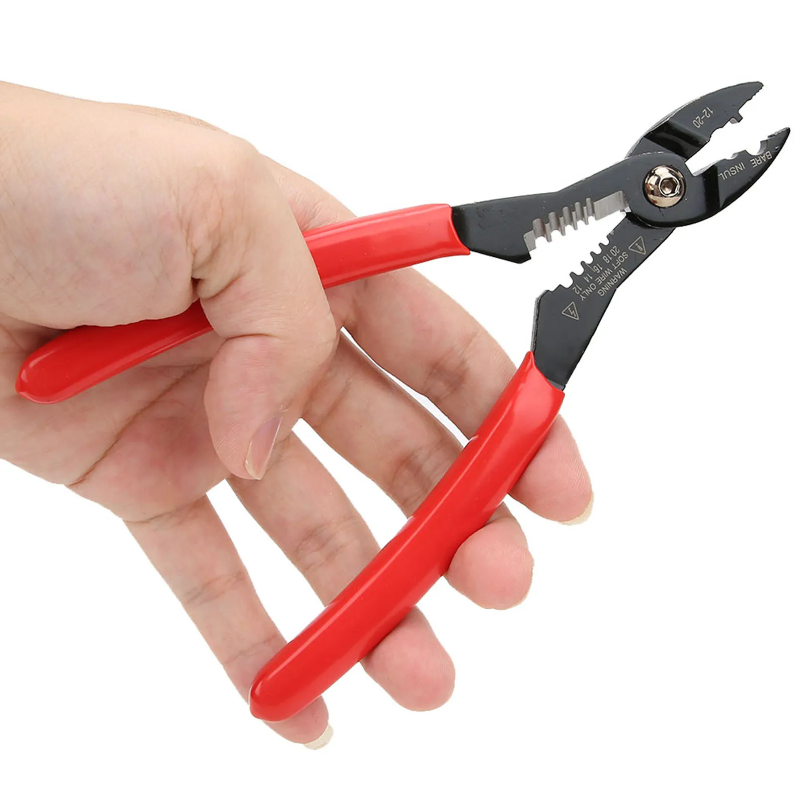 7in Squeeze Pliers Professional Electrical Cable Stripping Crimping Tool Wire Stripper for Terminals Electrical Tool