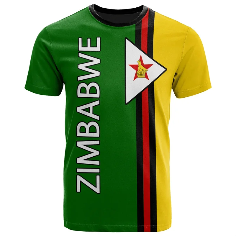 

Harajuku 3d Zimbabwe Flag Printed T Shirt For Men Children Sports Peace And Love T-Shirts Unisex Fashion T-Shirts Men's Clothing