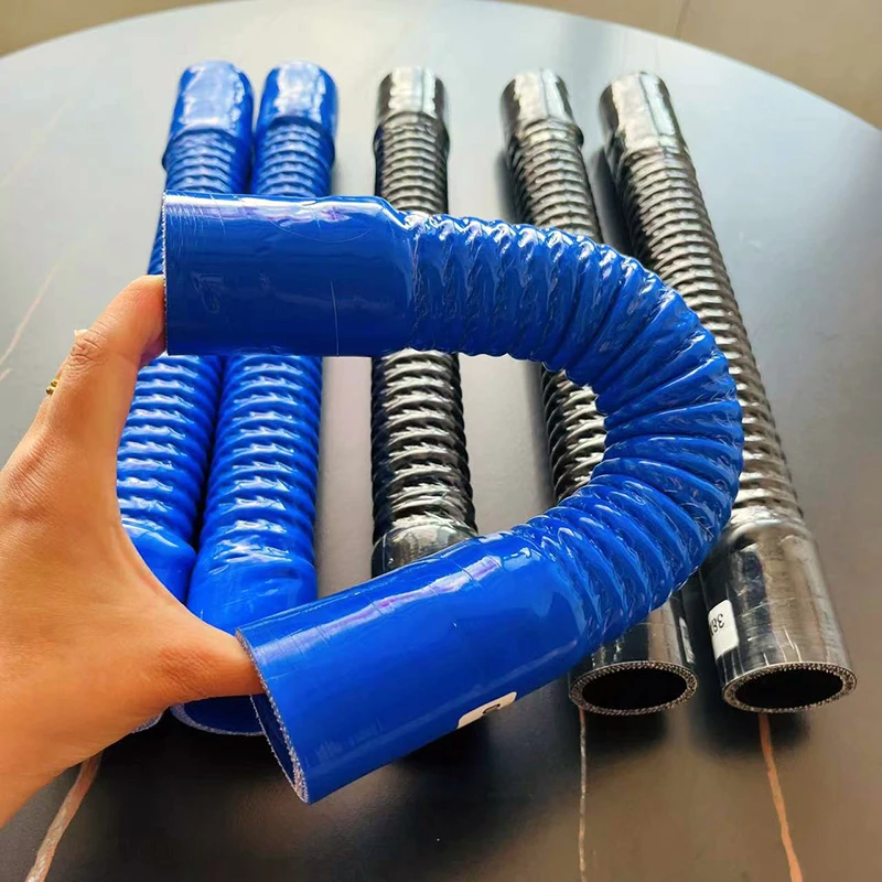 Black blue car air intake pipe radiator hoses for cars flexible rubber tube car intercooler pipe silicone flexible hose joiner