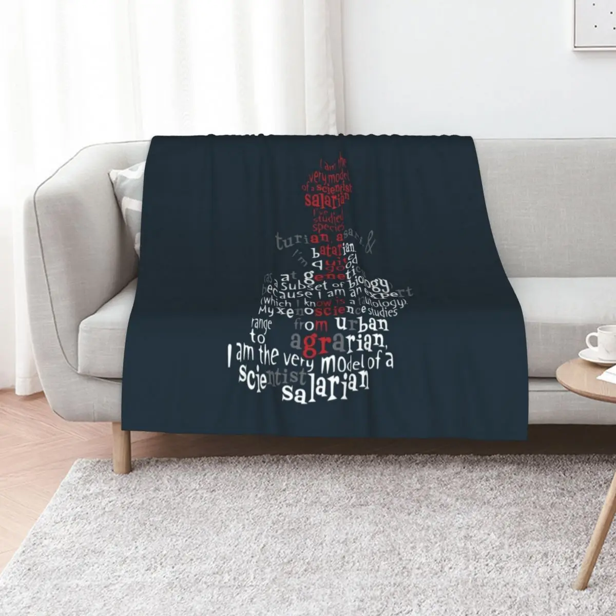 Scientist Salarian (no borders version) Throw Blanket Beach Furrys Sofa Quilt Moving Giant Sofa Tourist Blankets