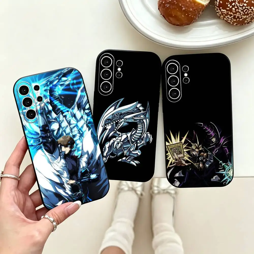 Dark Magician Blue Eyes White Dragon YUGIOH  PhoneCase For Samsung S25,S24,S21,S22,S23,S30,Ultra,S20,Plus,Fe,Soft Silicone Black