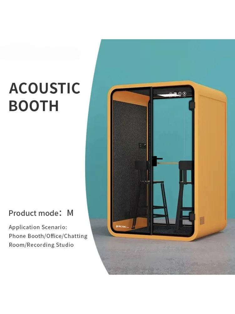 Soundproof Booth Double Occupancy 2 Person Acoustic Pod Private Conversation Interview with Sound Isolation Wall Panel