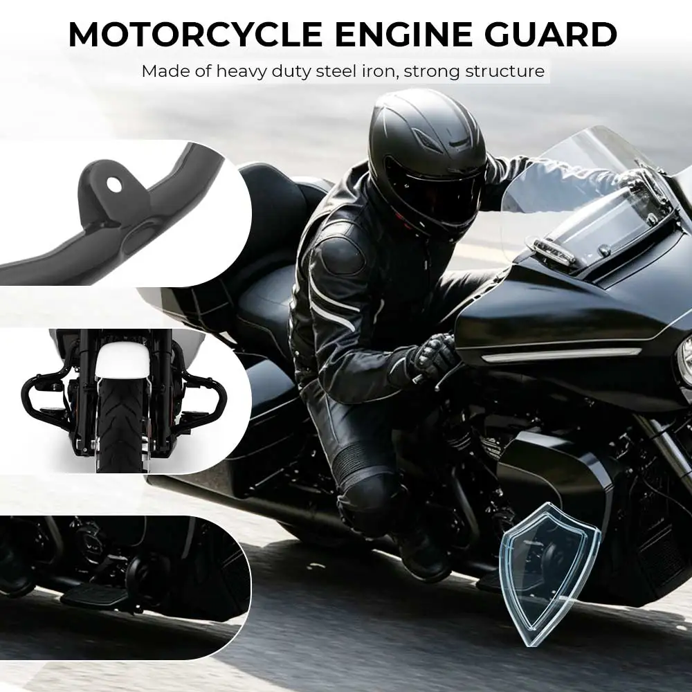 For Harley CVO Street Glide Ultra Limited FLHXSE FLHX 2023-2026 Motorcycle Engine Guard Crash Bar Fairing Spoiler Lowers Cover