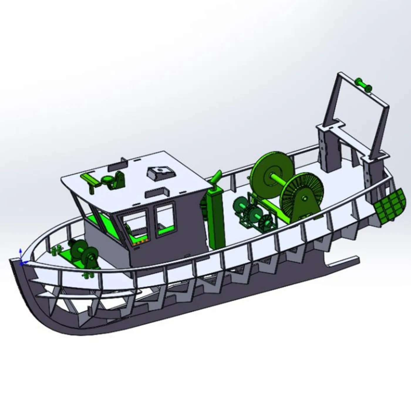 1/8 RC Boot 124cmVIRGO Fernbedienung Kleines Angelschiff Lichtuithärtender Detaildruck RC Schiffe Geschenke für Jungen Schiffspielzeug