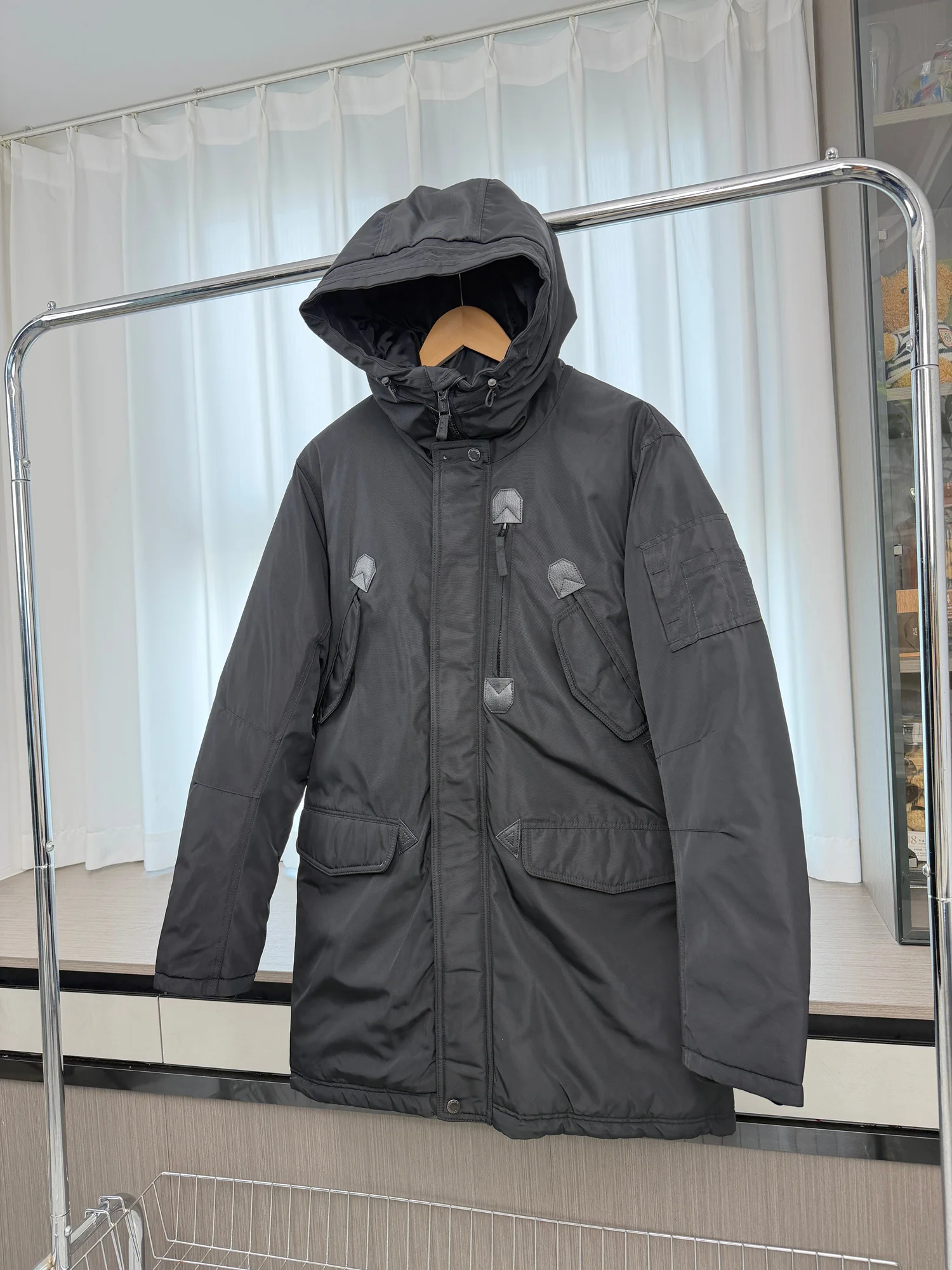 Thickened Winter Outdoor Casual Workwear Cotton Jacket Men's Fashion Urban Style Standard Fit Coat with Hood Long Sleeve Zipper