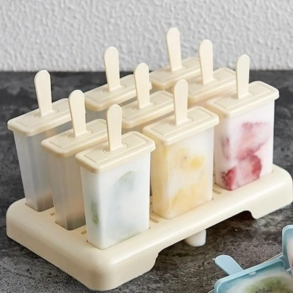 Silicone Popsicle Maker Molds Food Grade Ice Molds With Ice Cream With 12 Popsicle Sticks Popsicles Molds Household DIY Tools