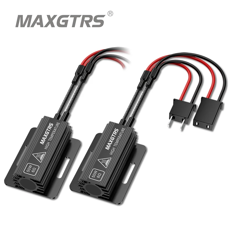 2x MAXGTRS 50W Load Resistor Car LED Decoder Canbus Error Free For H1 H3 H7 H8 H11 H4 9005 9006 HB3 HB4 Car Lights Accessories