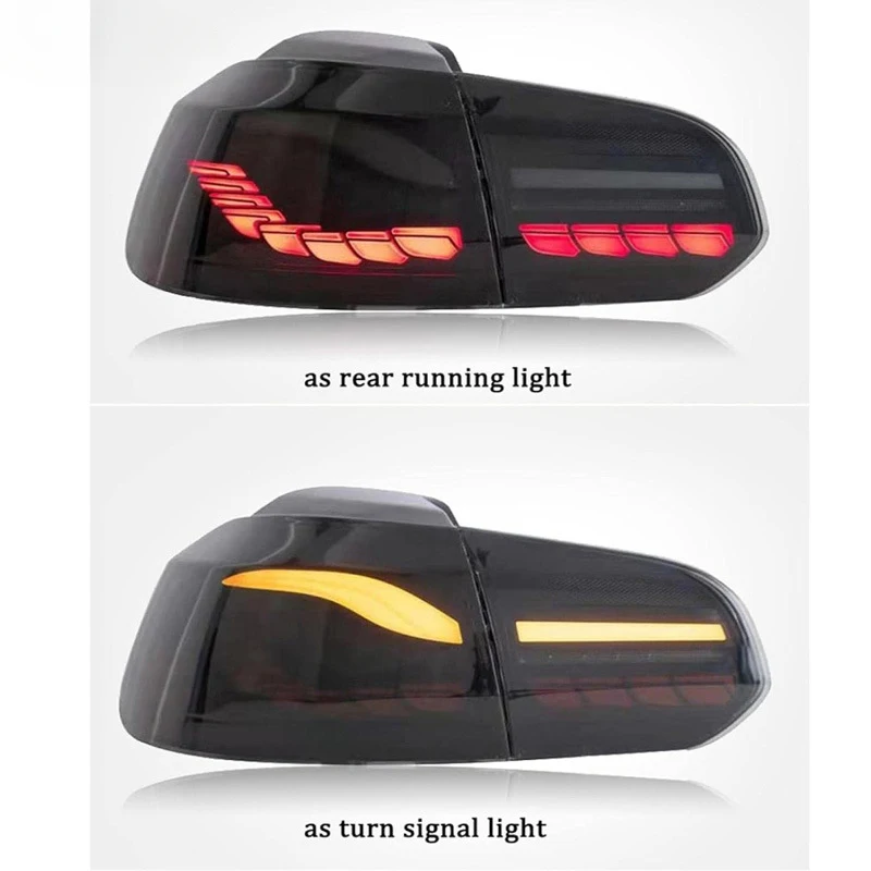 

Подходит для Volkswagen/Golf 6 2008-2013 годов выпуска, модифицированные и улучшенные задние фонари «Драконья чешуя»