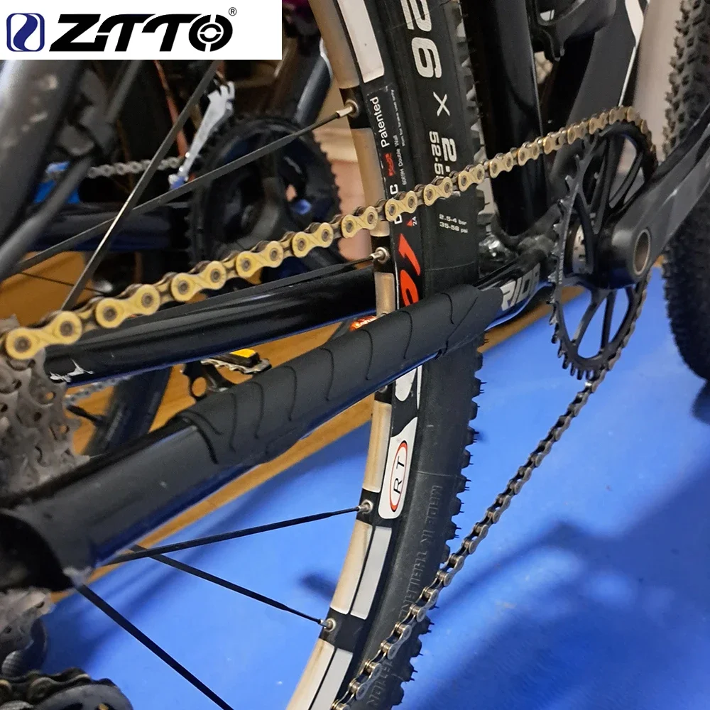 

ZTTO Bike SILICONE/PVC protector tape Bicycle frame lower pipe protection sticker, chain protection sticker