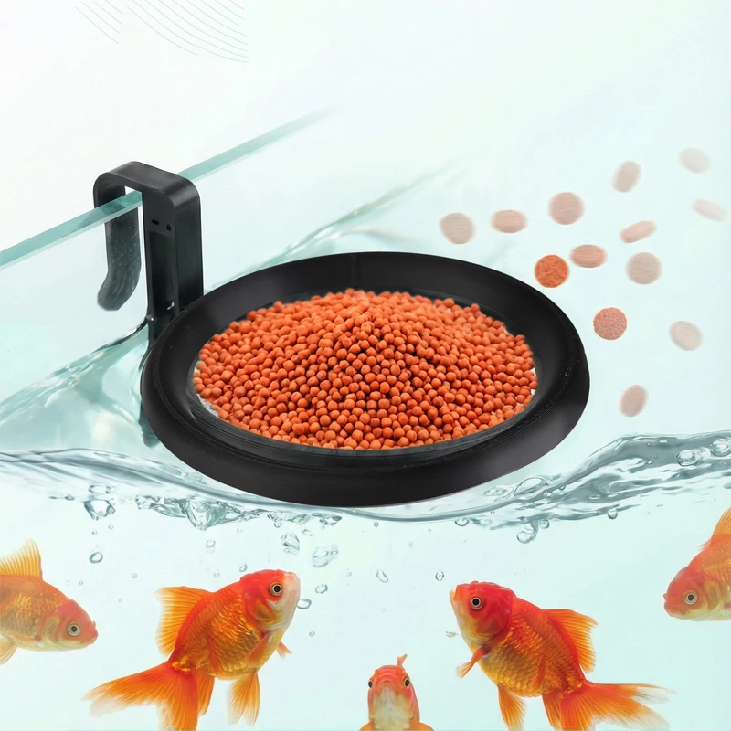 Aquarium Fish Feeding Ring Fish Tank Floating Station Food Tray Feeder Suitable for Guppy, Goldfish and Other Small Fish