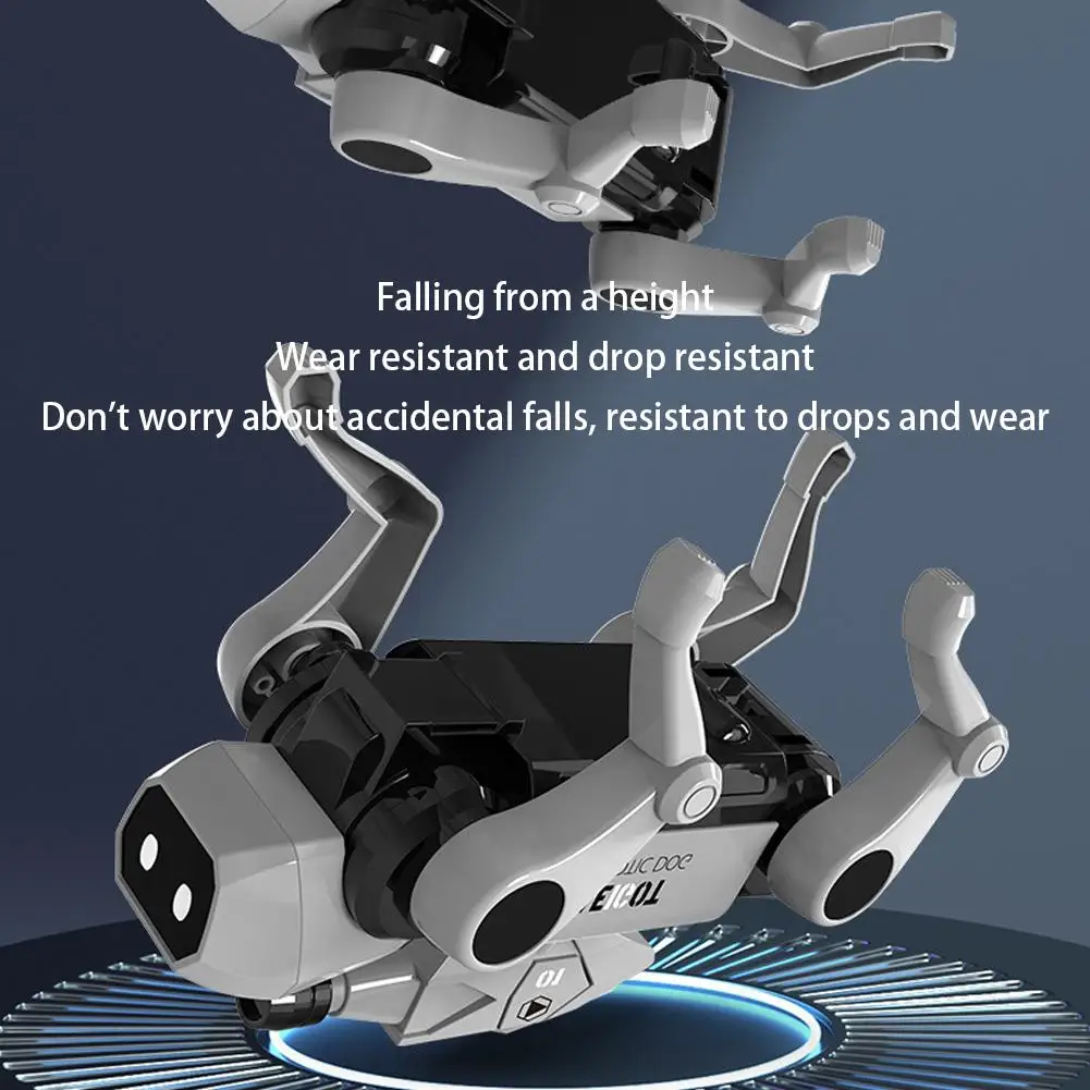 DIY Assembly Robot Dog Toy Remote-controlled Mechanical Dog Toy  3pcs Mechanical Heads Model Electric  Educational Set Toys Gift