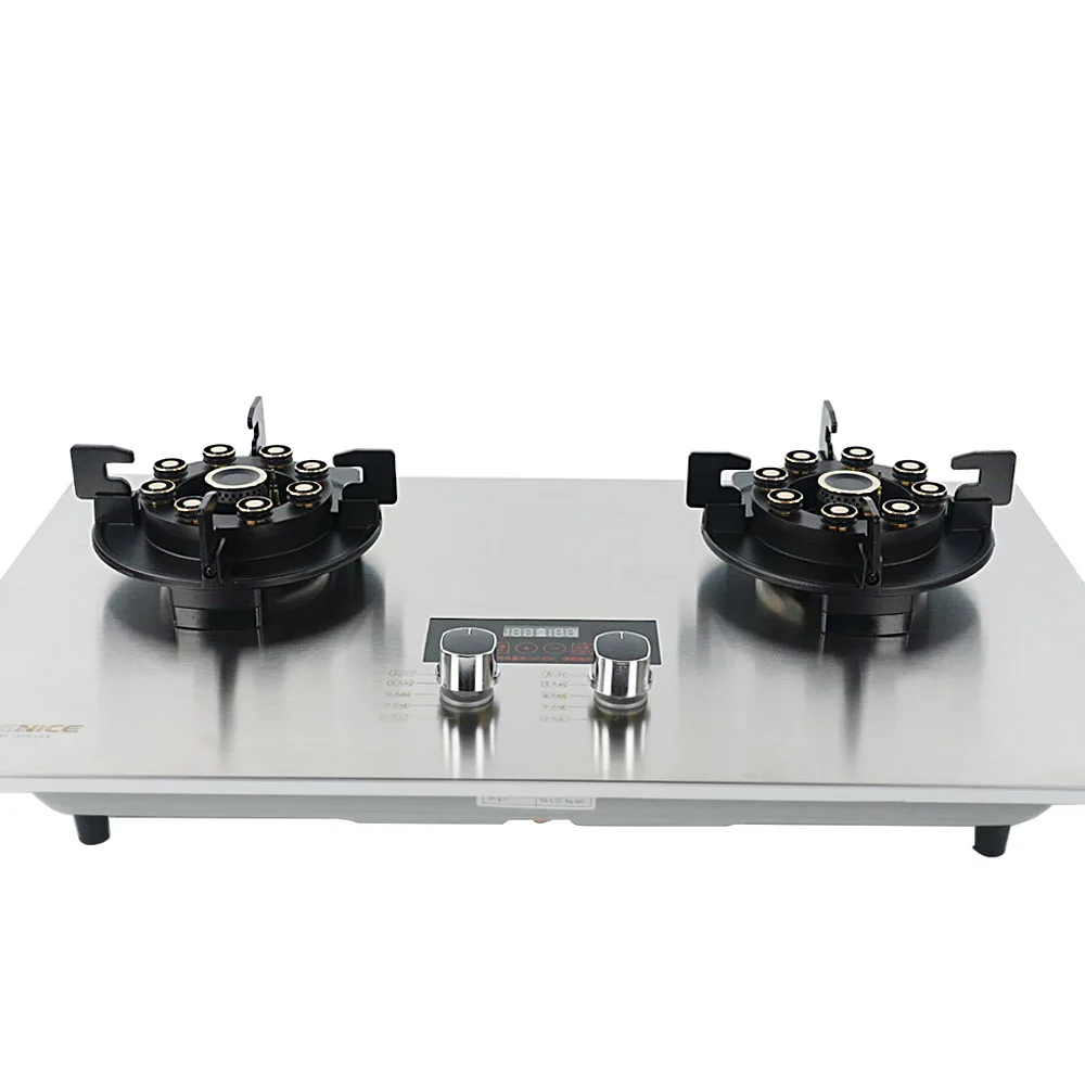 

Two-Burner Combination Gas/Electric Stove Built-In for Home Dormitory RV Outdoor Use Commercial Grade