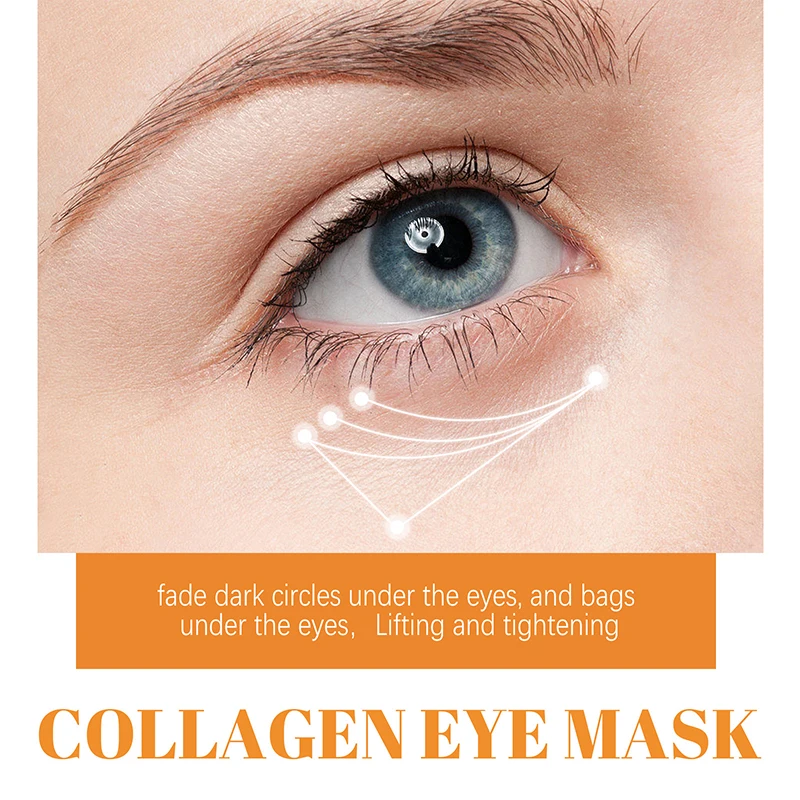 10pcs Collagen Soluble Film Eye Zone Mask Vitamin Patches Hyaluronic Acid Moisturizing Firming Face Dark Circles Skin Care