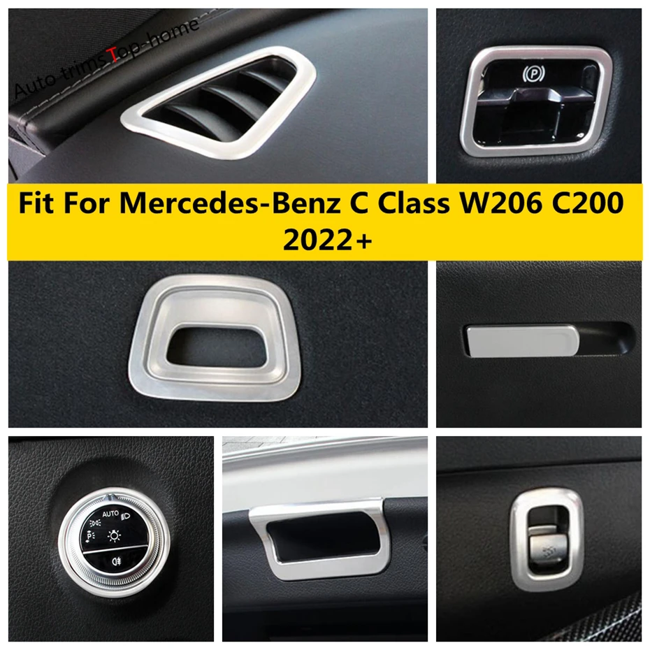 

Rear Gate Button / Glove Storage Box / Hand Brake / Head Light Lamp Cover Trim For Mercedes-Benz C Class W206 C200 2022 - 2024